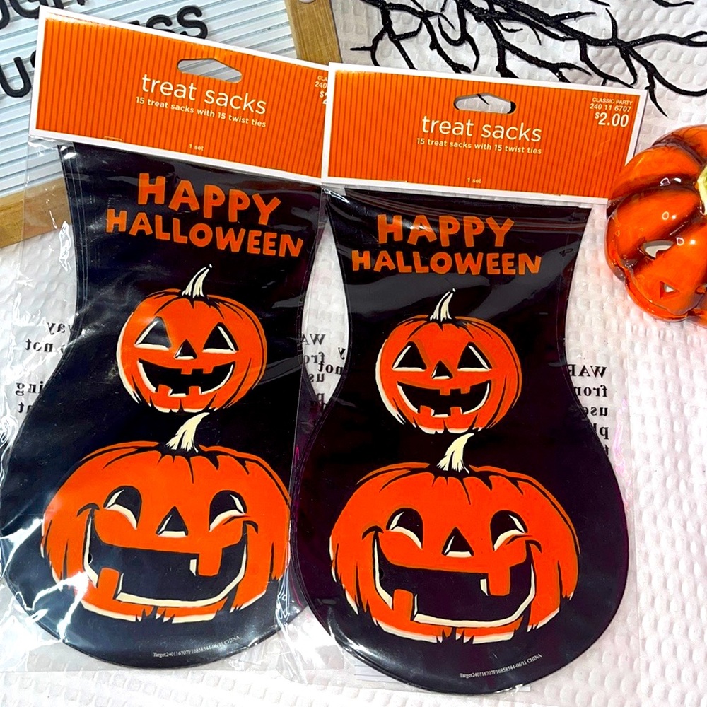 👻 30 Halloween Treat Sacks Candy Gift Bags Vintage Pumpkin Target